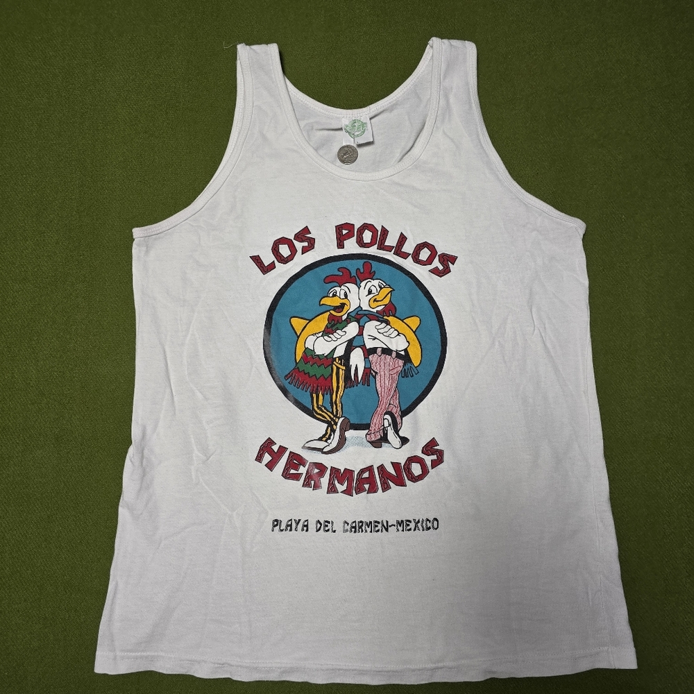 White Los Pollos Hermanos Tank Top